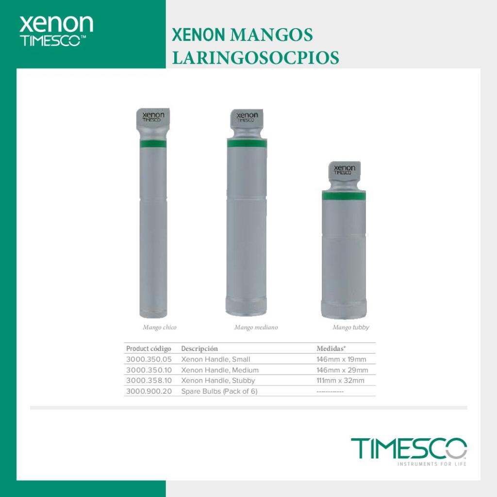 Mango Laringoscopio Xenon -Chico-Mediano-Stubby